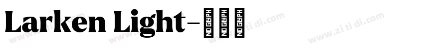 Larken Light字体转换